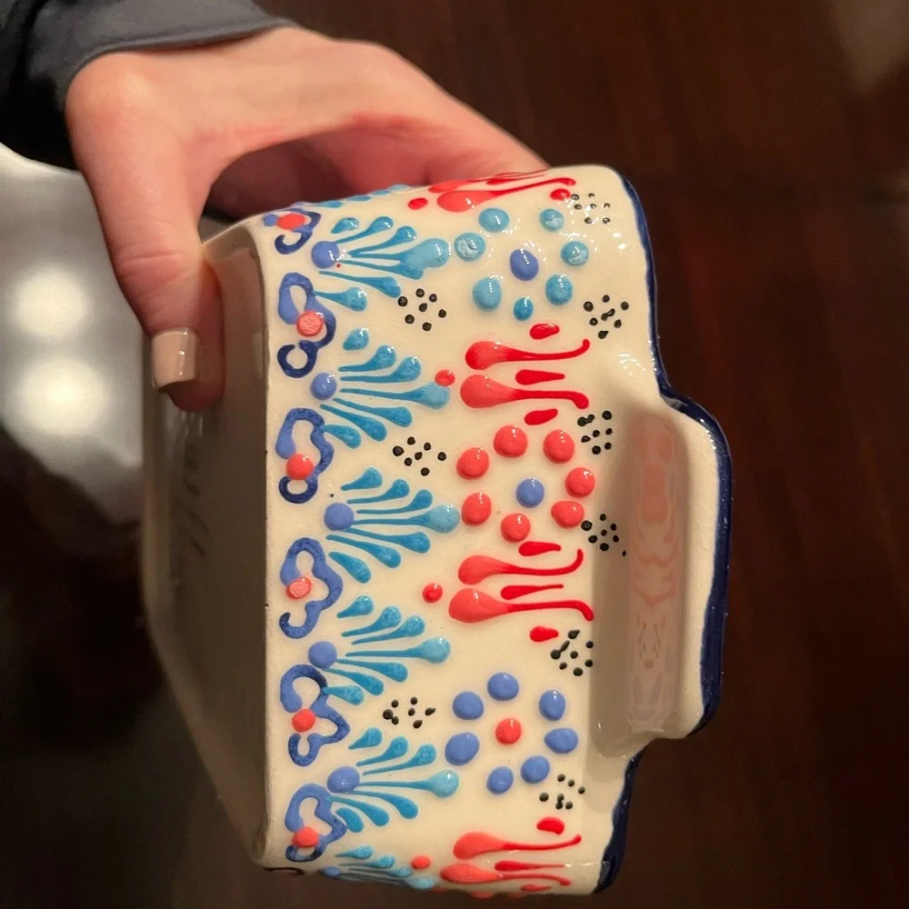 Myth Arts Hand painted Bread Baking Dish- From Turkey